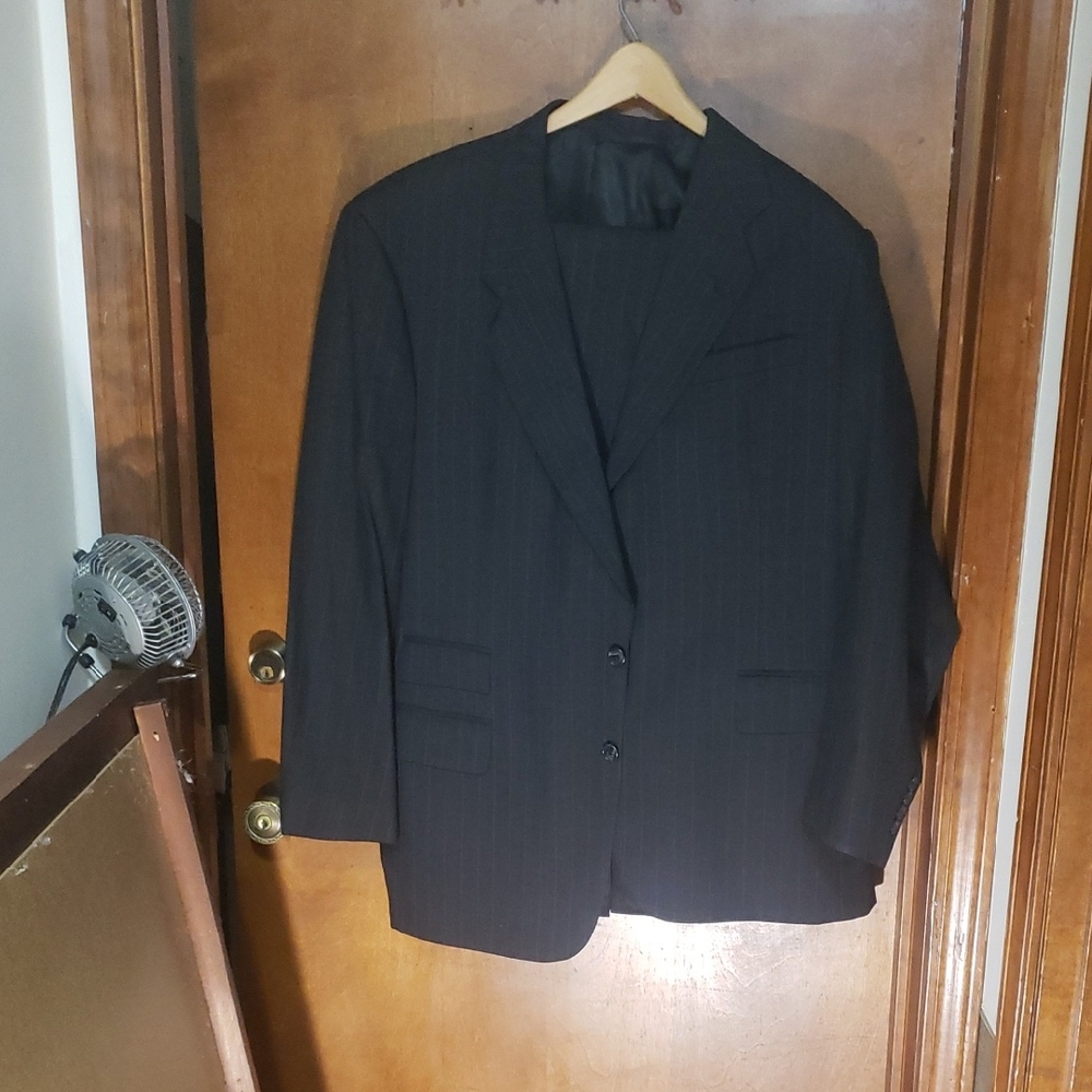 Corporate Image Tailored Charcoal Pinstripe Men's Suit